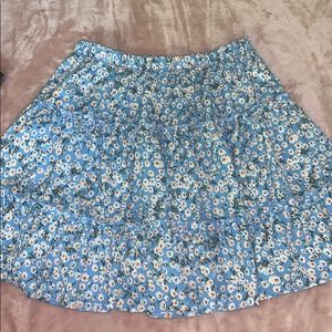 Blue floral skirt